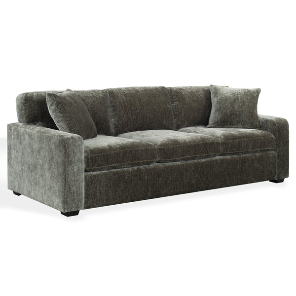 Vasquez Chenille Three-Seat Sofa With High-Resilience Foam Core, Textured Upholstery, Timeless Style