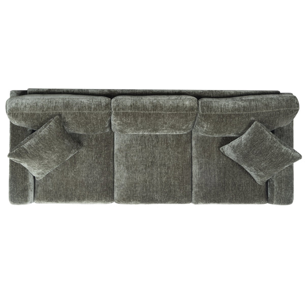Vasquez Chenille Three-Seat Sofa With High-Resilience Foam Core, Textured Upholstery, Timeless Style