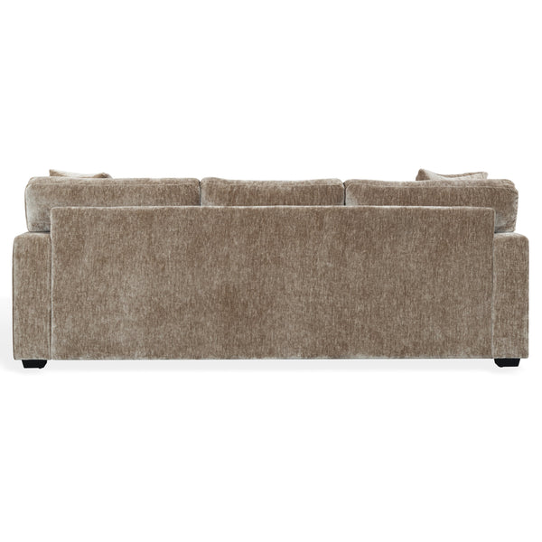 Vasquez Chenille Three-Seat Sofa With High-Resilience Foam Core, Textured Upholstery, Timeless Style