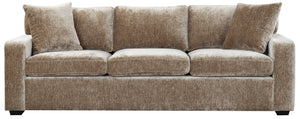Vasquez Chenille Three-Seat Sofa With High-Resilience Foam Core, Textured Upholstery, Timeless Style