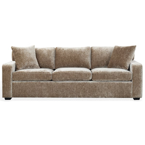 Vasquez Chenille Three-Seat Sofa With High-Resilience Foam Core, Textured Upholstery, Timeless Style