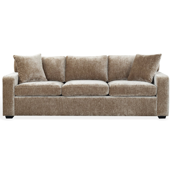 Vasquez Chenille Three-Seat Sofa With High-Resilience Foam Core, Textured Upholstery, Timeless Style