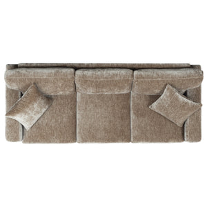 Vasquez Chenille Three-Seat Sofa With High-Resilience Foam Core, Textured Upholstery, Timeless Style