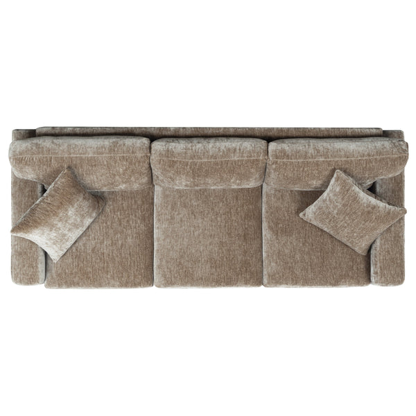 Vasquez Chenille Three-Seat Sofa With High-Resilience Foam Core, Textured Upholstery, Timeless Style