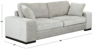 Oakleigh Chenille Sofa With Solid Wood Frame, High-Density Foam Cushions, Modern Neutral Appeal