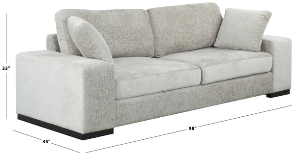 Oakleigh Chenille Sofa With Solid Wood Frame, High-Density Foam Cushions, Modern Neutral Appeal