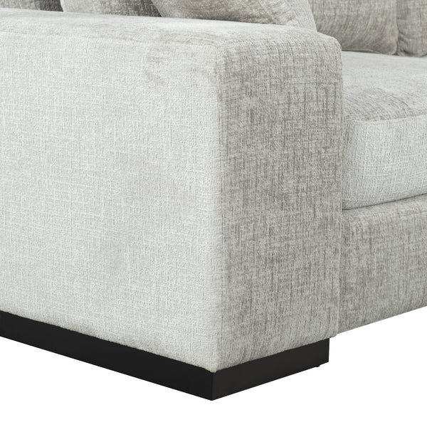 Oakleigh Chenille Sofa With Solid Wood Frame, High-Density Foam Cushions, Modern Neutral Appeal