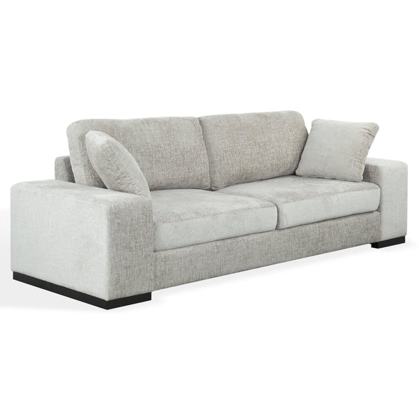 Oakleigh Chenille Sofa With Solid Wood Frame, High-Density Foam Cushions, Modern Neutral Appeal