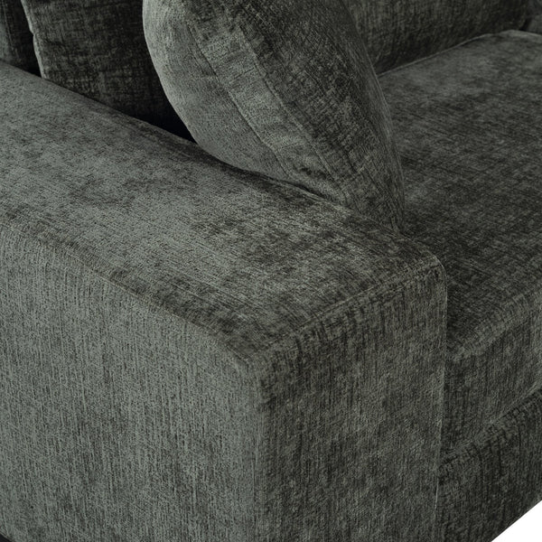 Oakleigh Chenille Sofa With Solid Wood Frame, High-Density Foam Cushions, Modern Neutral Appeal