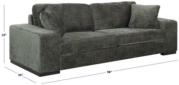 Oakleigh Chenille Sofa With Solid Wood Frame, High-Density Foam Cushions, Modern Neutral Appeal