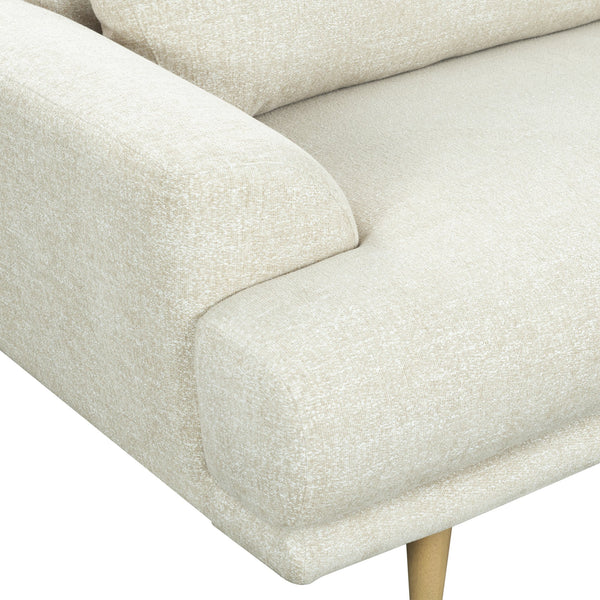 Nikolai Chenille Sofa With Solid Wood Frame, Plush High-Density Foam Cushions, Modern Elegance