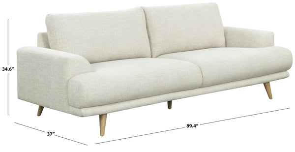 Nikolai Chenille Sofa With Solid Wood Frame, Plush High-Density Foam Cushions, Modern Elegance