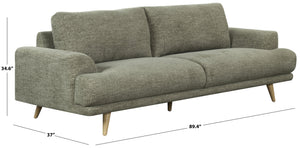 Nikolai Chenille Sofa With Solid Wood Frame, Plush High-Density Foam Cushions, Modern Elegance