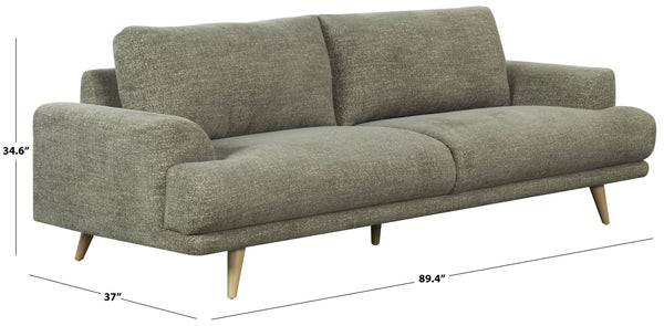 Nikolai Chenille Sofa With Solid Wood Frame, Plush High-Density Foam Cushions, Modern Elegance