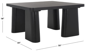 Safavieh Martinelli Wood Coffee Table Black SFV6401A-2BX