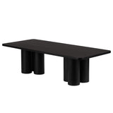 Safavieh Kathalina Rectangle Wood Coffee Table Black SFV6402A-2BX