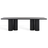 Safavieh Kathalina Rectangle Wood Coffee Table Black SFV6402A-2BX