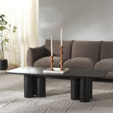 Safavieh Kathalina Rectangle Wood Coffee Table Black SFV6402A-2BX