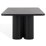 Safavieh Kathalina Rectangle Wood Coffee Table Black SFV6402A-2BX