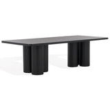 Safavieh Kathalina Rectangle Wood Coffee Table Black SFV6402A-2BX