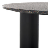 Safavieh Kathalina Round Terrazzo Top Coffee Table Black SFV6403A-2BX