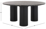 Safavieh Kathalina Round Terrazzo Top Coffee Table Black SFV6403A-2BX