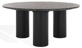 Safavieh Kathalina Round Terrazzo Top Coffee Table Black SFV6403A-2BX