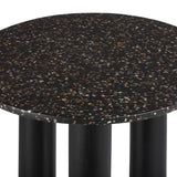 Safavieh Kathalina Round Terrazzo Top Accent Table Black SFV6404A-2BX