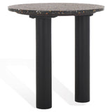 Safavieh Kathalina Round Terrazzo Top Accent Table Black SFV6404A-2BX