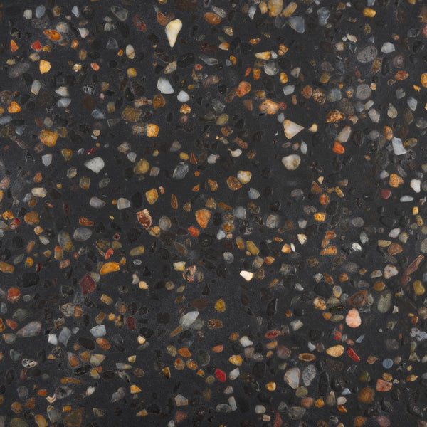 Safavieh Kathalina Round Terrazzo Top Accent Table Black SFV6404A-2BX