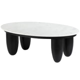 Safavieh Hobbes Marble Top Coffee Table Black / White SFV6405A-2BX