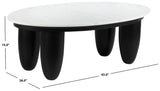 Safavieh Hobbes Marble Top Coffee Table Black / White SFV6405A-2BX