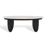 Safavieh Hobbes Marble Top Coffee Table Black / White SFV6405A-2BX