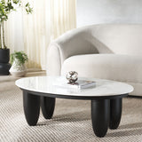 Safavieh Hobbes Marble Top Coffee Table Black / White SFV6405A-2BX