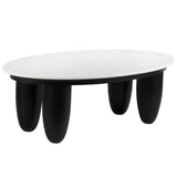 Safavieh Hobbes Marble Top Coffee Table Black / White SFV6405A-2BX