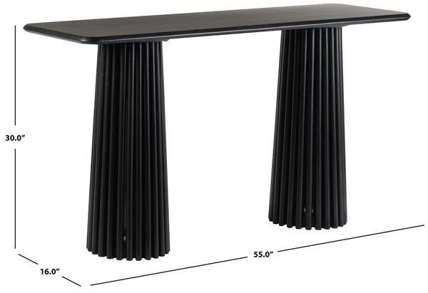 Safavieh Penelope Wood Console Table Black SFV6408A-2BX