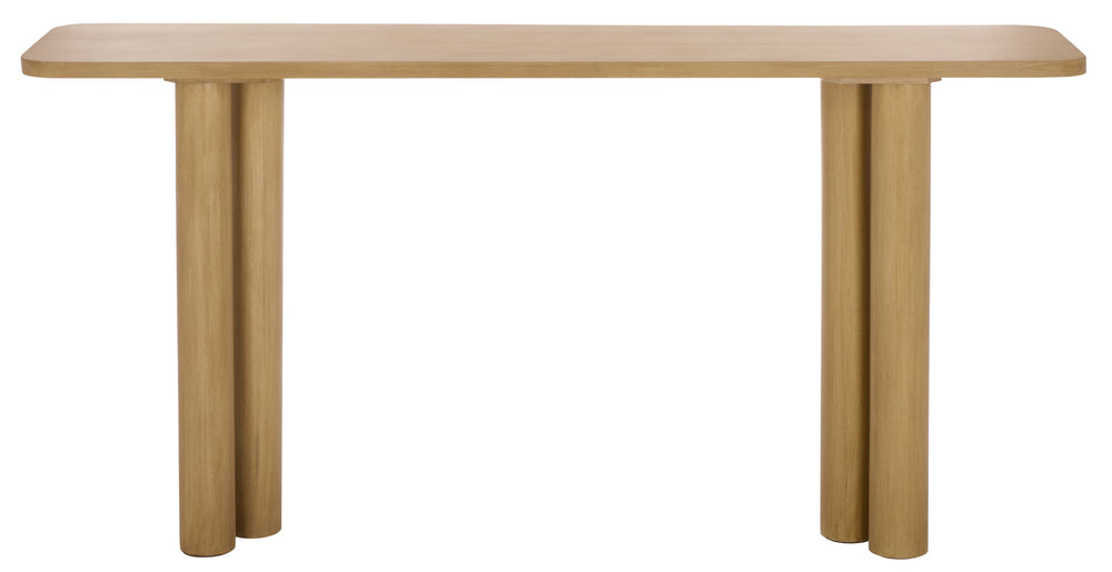Safavieh Kathalina Rectangle Wood Console Table - Elegant Natural Finish For Versatile Home Décor Solutions Natural Wood Sfv6410a-2bx