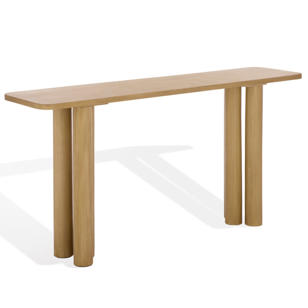Safavieh Kathalina Rectangle Wood Console Table - Elegant Natural Finish For Versatile Home Décor Solutions Natural Wood Sfv6410a-2bx