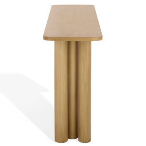 Safavieh Kathalina Rectangle Wood Console Table - Elegant Natural Finish For Versatile Home Décor Solutions Natural Wood Sfv6410a-2bx