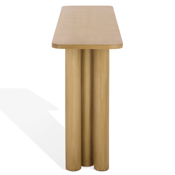 Safavieh Kathalina Rectangle Wood Console Table - Elegant Natural Finish For Versatile Home Décor Solutions Natural Wood Sfv6410a-2bx