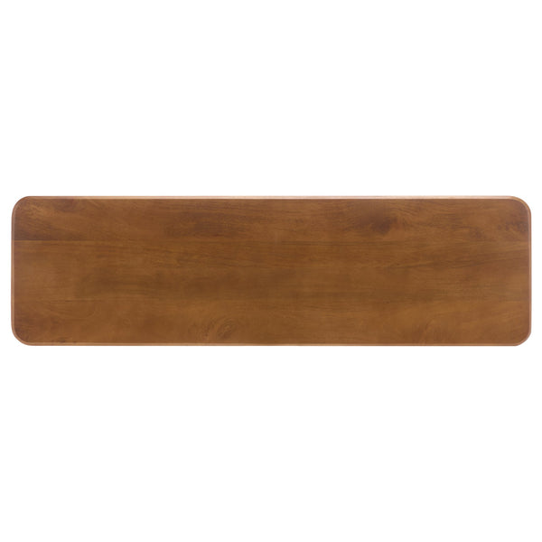 Safavieh Treyshawn Wood Top Console Table - Elegant Walnut Design For Stylish Living Room Décor And Functionality Walnut Wood Sfv6411a-2bx