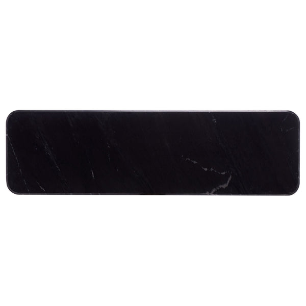 Safavieh Treyshawn Marble Top Console Table – Elegant Walnut Finish With Sleek Black Frame For Modern Homes Walnut ,Black Wood ,Marble Sfv6411b-2bx