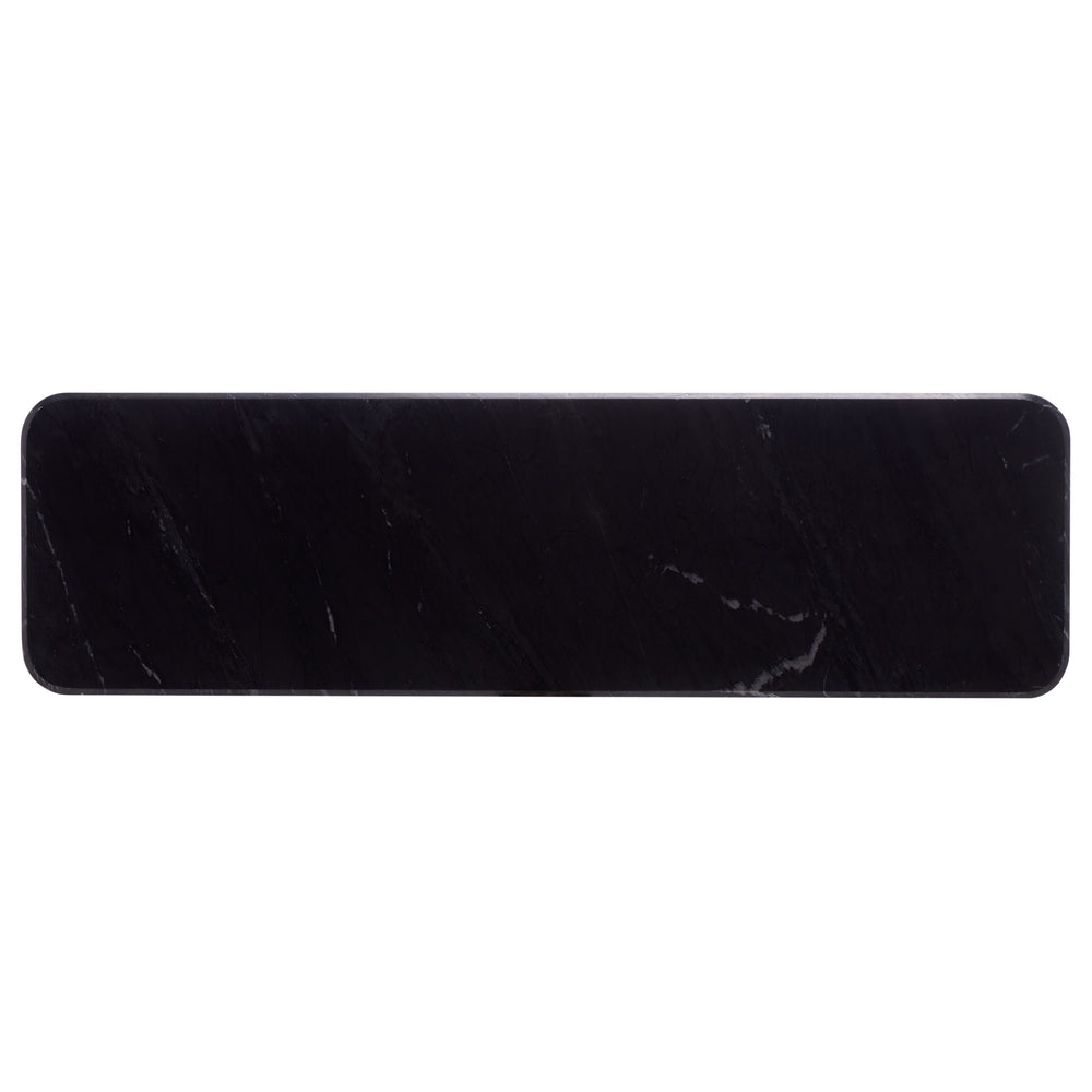 Safavieh Treyshawn Marble Top Console Table – Elegant Walnut Finish With Sleek Black Frame For Modern Homes Walnut ,Black Wood ,Marble Sfv6411b-2bx