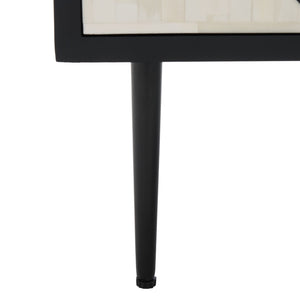 Safavieh KIMORI 2-Drawer Nightstand – Luxurious Bone Inlay & Gold Accents for Modern Glamorous Bedrooms SFV6612A