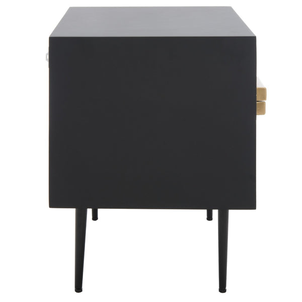 Safavieh KIMORI 2-Drawer Nightstand – Luxurious Bone Inlay & Gold Accents for Modern Glamorous Bedrooms SFV6612A