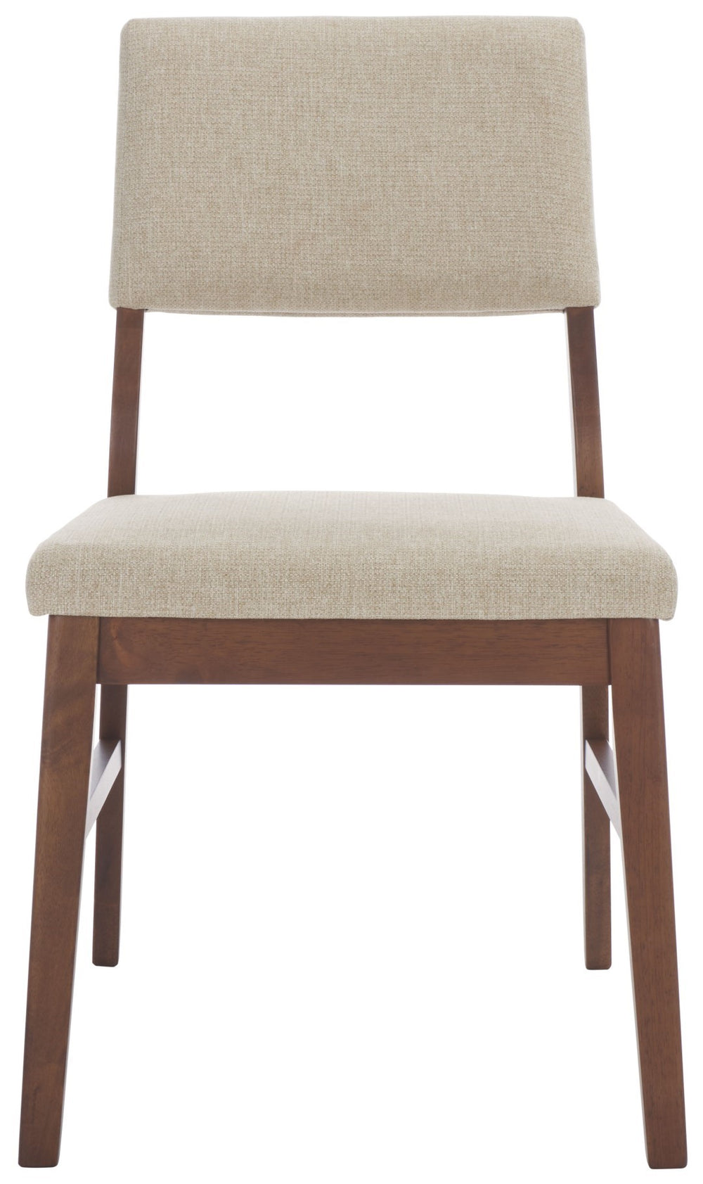 Safavieh Jessbrina Elegant Wood And Linen Dining Chair For A Cozy And Sophisticated Dining Experience Today! Walnut ,Beige 10% Wood,30% Fabric,60% Foam Sfv6700a-set2