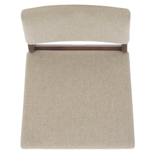 Safavieh Jessbrina Elegant Wood And Linen Dining Chair For A Cozy And Sophisticated Dining Experience Today! Walnut ,Beige 10% Wood,30% Fabric,60% Foam Sfv6700a-set2