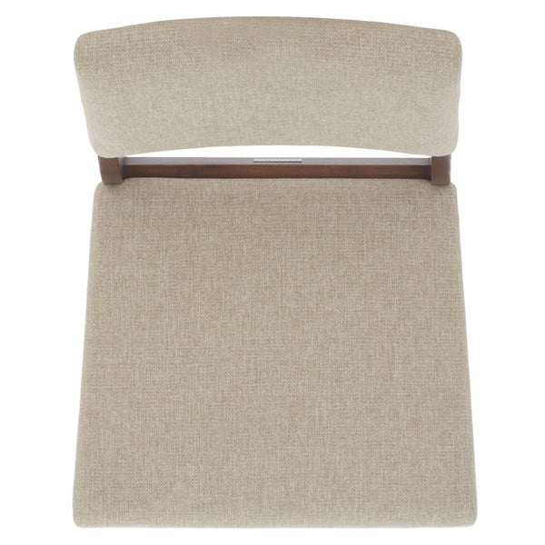 Safavieh Jessbrina Elegant Wood And Linen Dining Chair For A Cozy And Sophisticated Dining Experience Today! Walnut ,Beige 10% Wood,30% Fabric,60% Foam Sfv6700a-set2