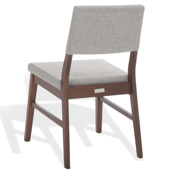 Safavieh Jessbrina Elegant Wood And Linen Dining Chair For A Cozy And Sophisticated Dining Experience Today! Walnut ,Light Grey 10% Wood,30% Fabric,60% Foam Sfv6700b-set2