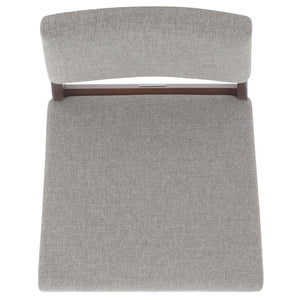 Safavieh Jessbrina Elegant Wood And Linen Dining Chair For A Cozy And Sophisticated Dining Experience Today! Walnut ,Light Grey 10% Wood,30% Fabric,60% Foam Sfv6700b-set2